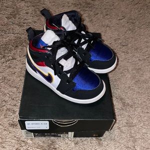 Toddler Jordan 1 Mid Black Field Purple